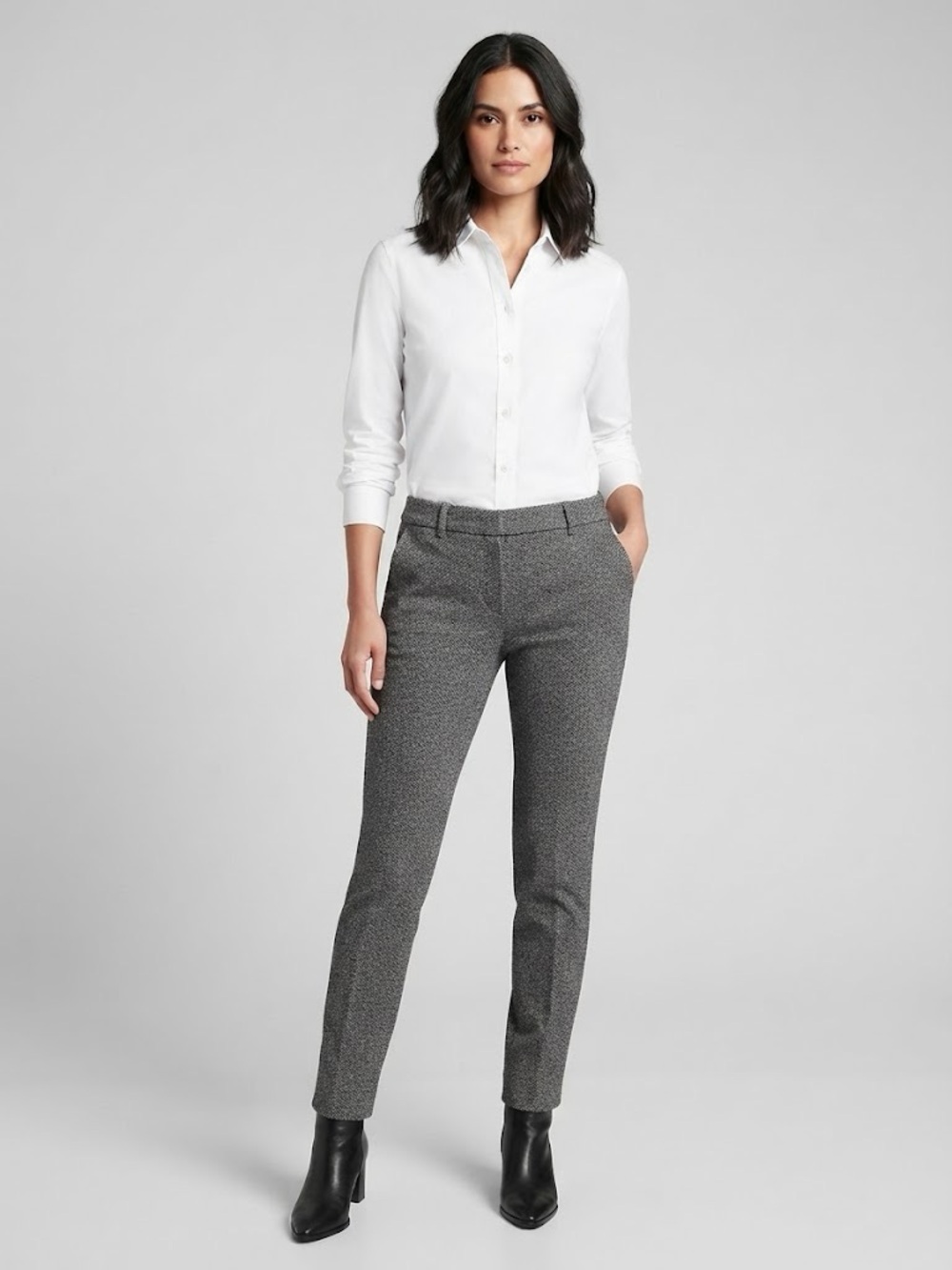 Zac & Rachel Gray Straight-Leg Ponte Pants